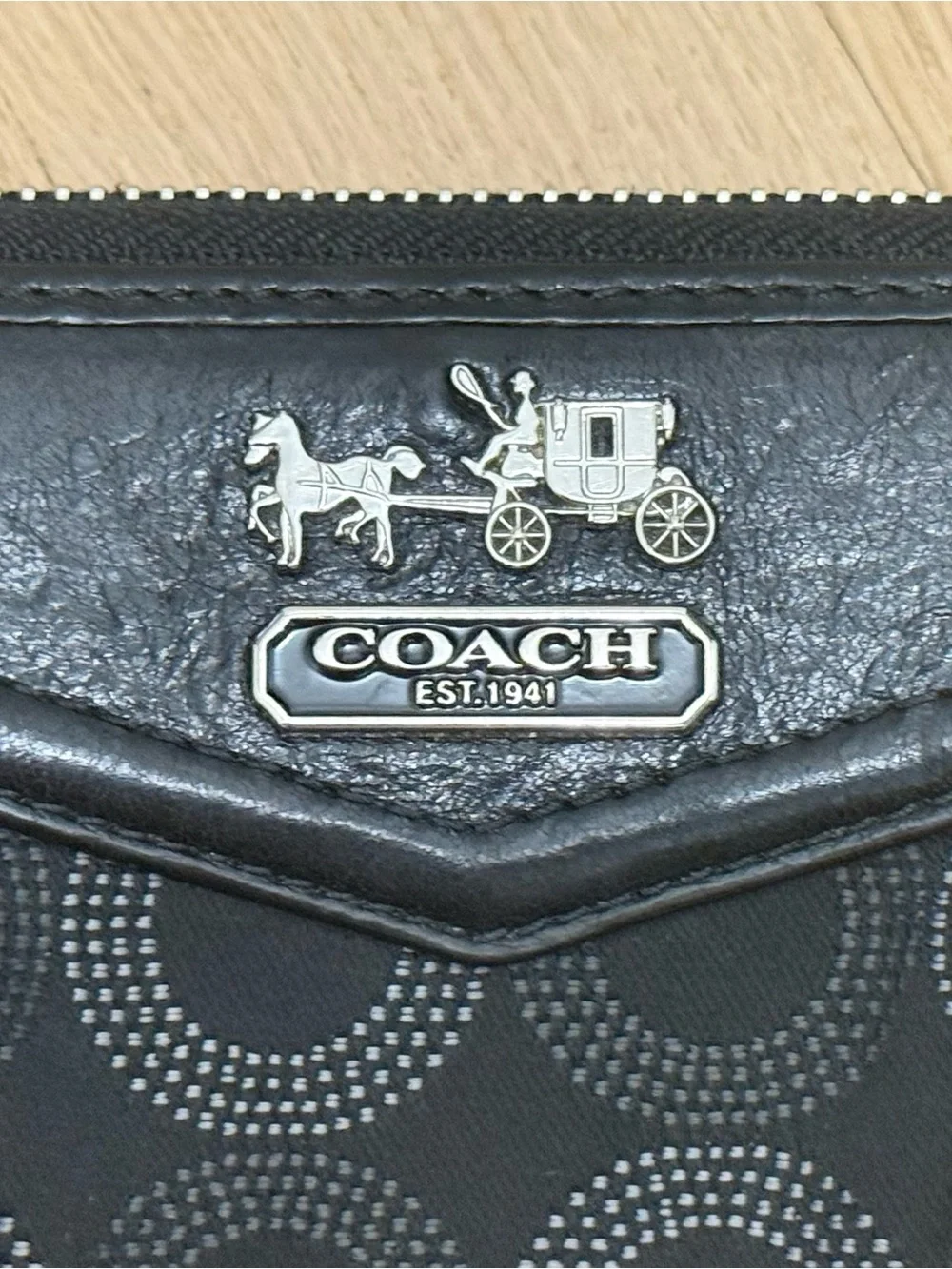 NWOT - Coach Vintage Madison Op Art Dotted Wallet Signature